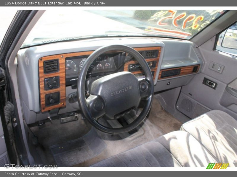 Black / Gray 1994 Dodge Dakota SLT Extended Cab 4x4