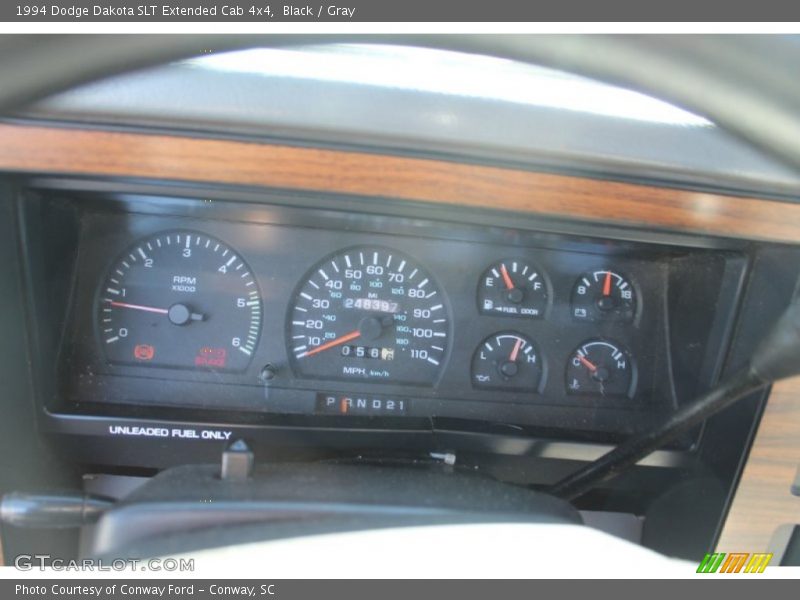 Black / Gray 1994 Dodge Dakota SLT Extended Cab 4x4