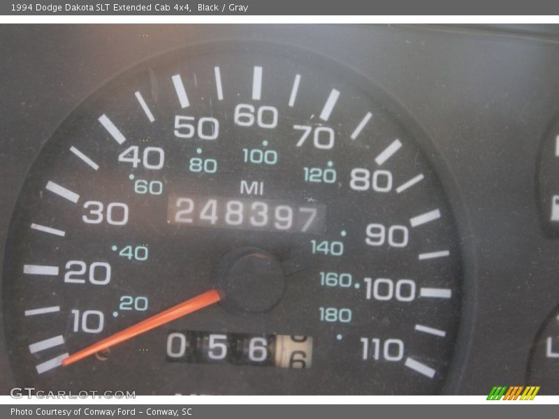 Black / Gray 1994 Dodge Dakota SLT Extended Cab 4x4