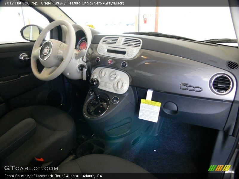 Grigio (Grey) / Tessuto Grigio/Nero (Grey/Black) 2012 Fiat 500 Pop