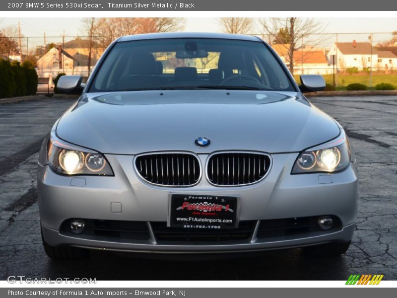 Titanium Silver Metallic / Black 2007 BMW 5 Series 530xi Sedan