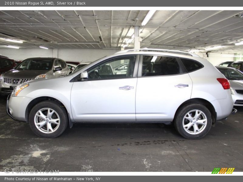 Silver Ice / Black 2010 Nissan Rogue SL AWD