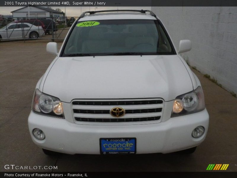 Super White / Ivory 2001 Toyota Highlander Limited 4WD