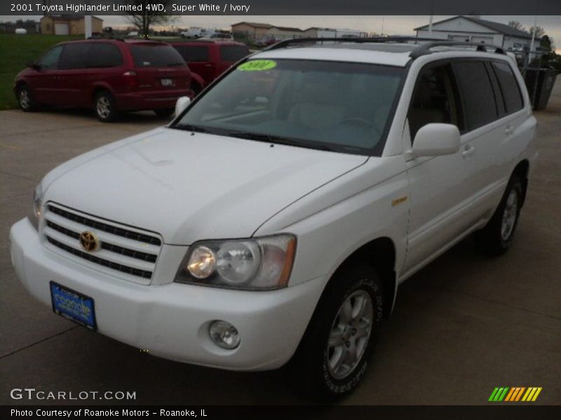 Super White / Ivory 2001 Toyota Highlander Limited 4WD