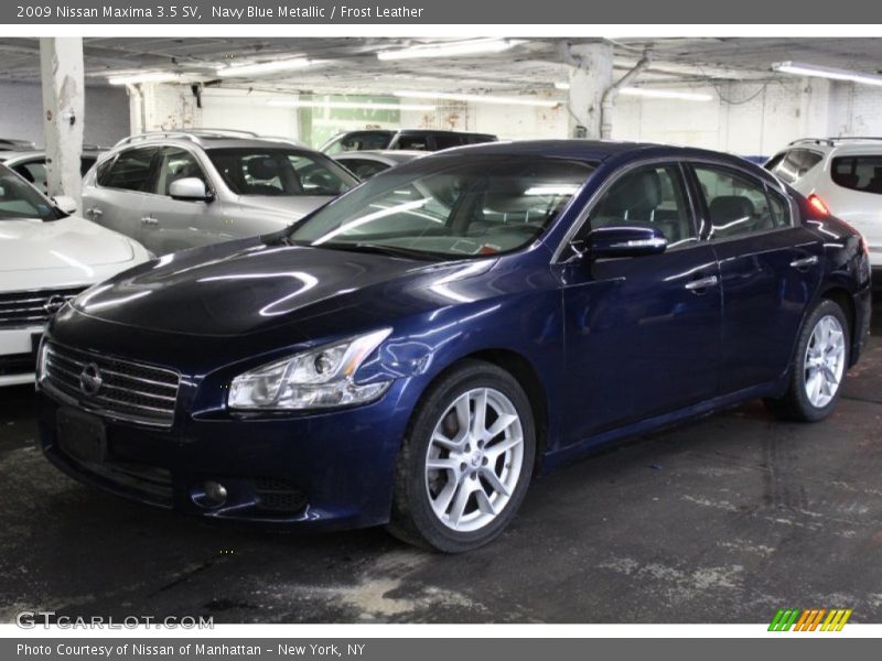 Navy Blue Metallic / Frost Leather 2009 Nissan Maxima 3.5 SV