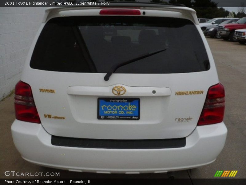 Super White / Ivory 2001 Toyota Highlander Limited 4WD