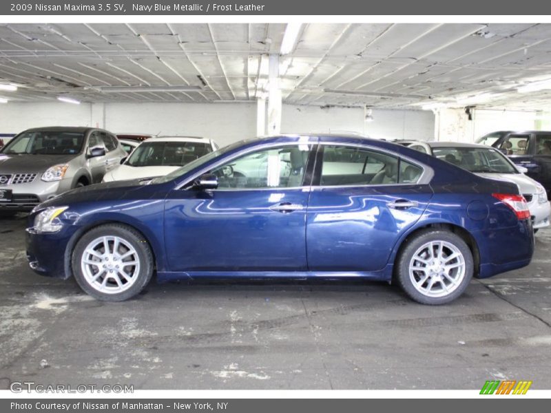 Navy Blue Metallic / Frost Leather 2009 Nissan Maxima 3.5 SV
