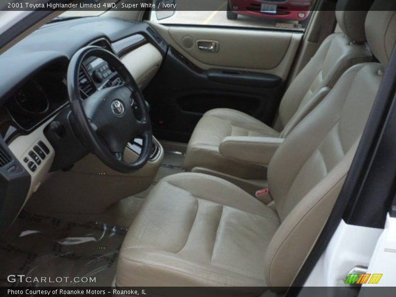 Super White / Ivory 2001 Toyota Highlander Limited 4WD