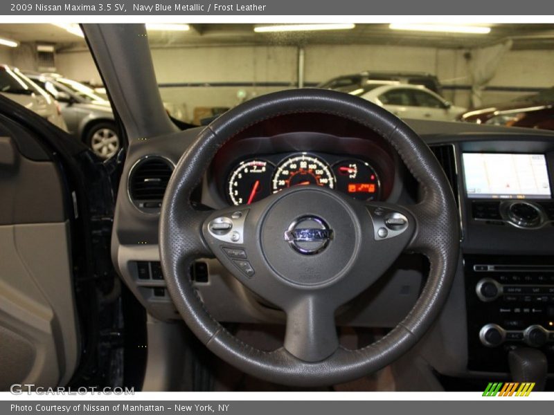 Navy Blue Metallic / Frost Leather 2009 Nissan Maxima 3.5 SV