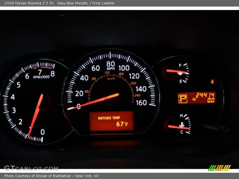 Navy Blue Metallic / Frost Leather 2009 Nissan Maxima 3.5 SV