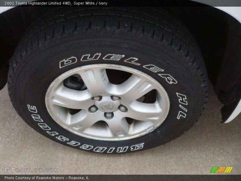 Super White / Ivory 2001 Toyota Highlander Limited 4WD
