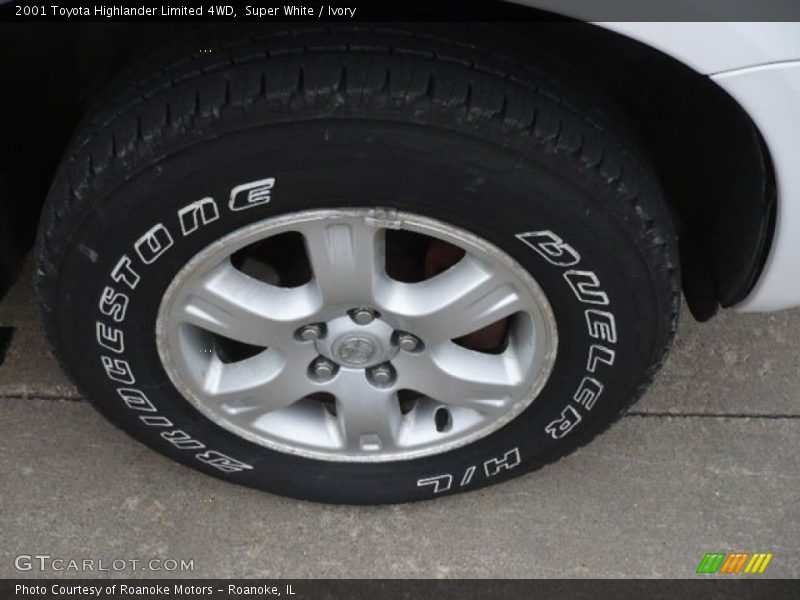 Super White / Ivory 2001 Toyota Highlander Limited 4WD