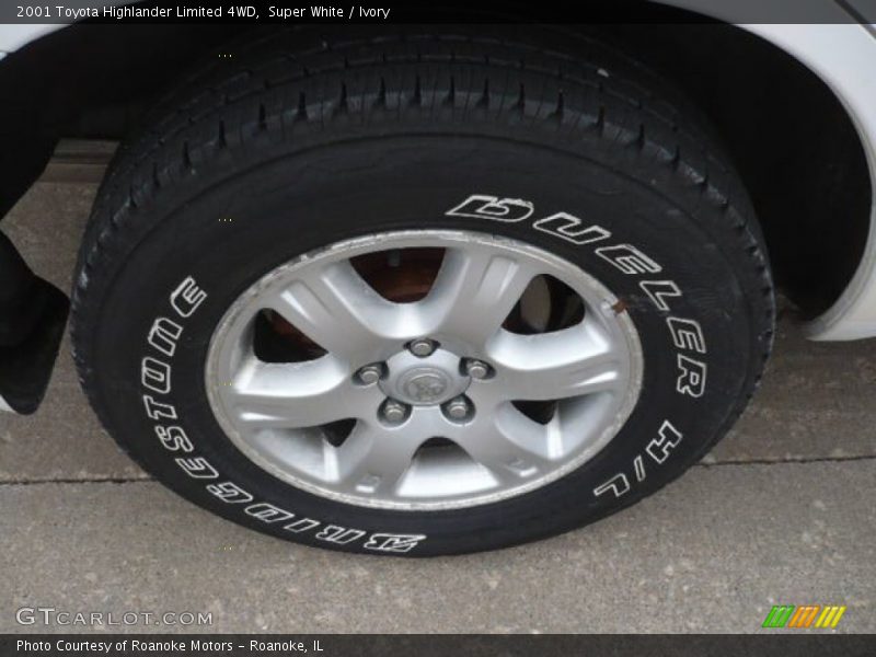 Super White / Ivory 2001 Toyota Highlander Limited 4WD