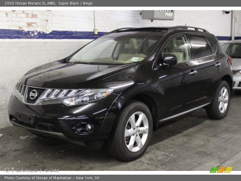 Super Black / Beige 2009 Nissan Murano SL AWD