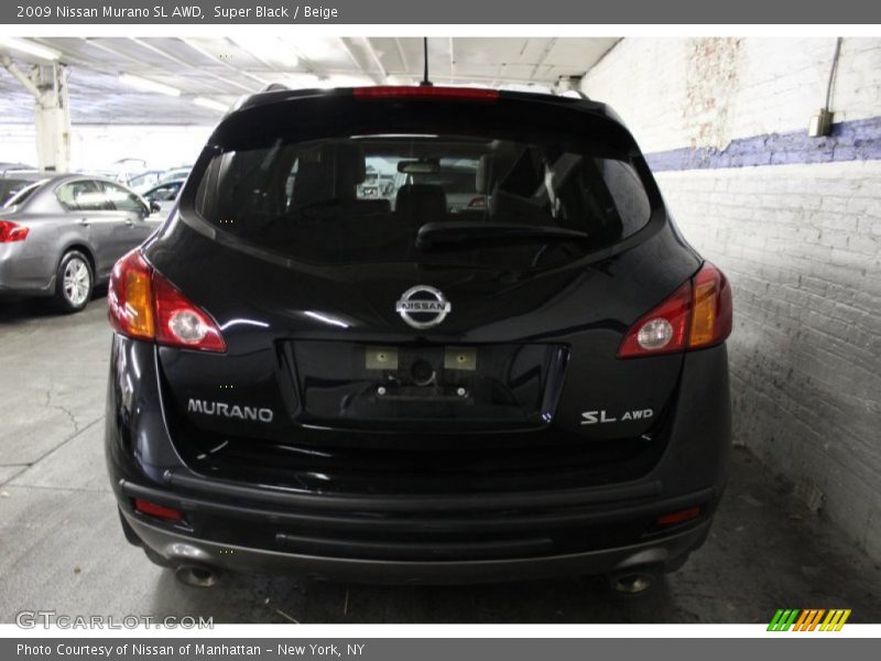 Super Black / Beige 2009 Nissan Murano SL AWD
