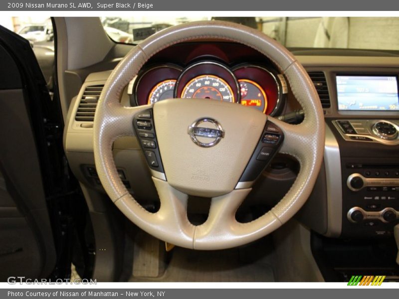 Super Black / Beige 2009 Nissan Murano SL AWD