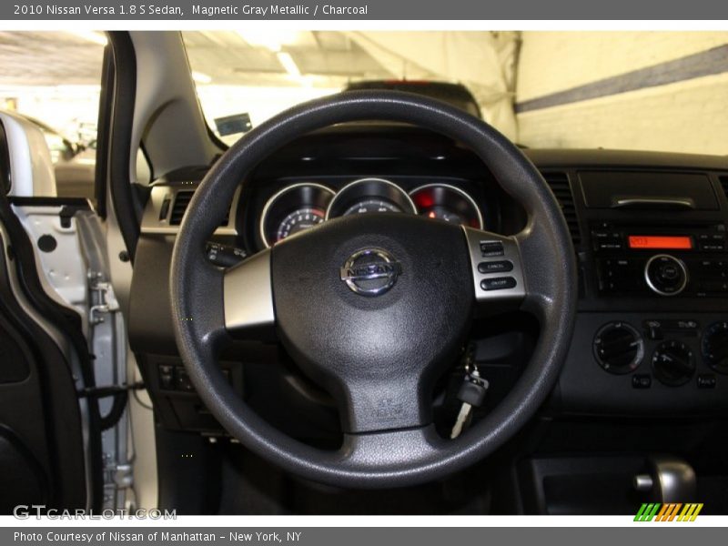 Magnetic Gray Metallic / Charcoal 2010 Nissan Versa 1.8 S Sedan