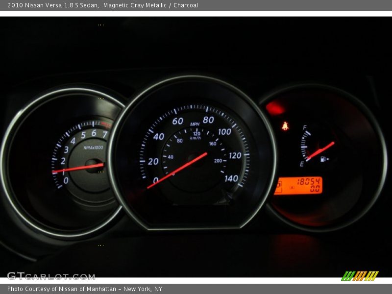 Magnetic Gray Metallic / Charcoal 2010 Nissan Versa 1.8 S Sedan