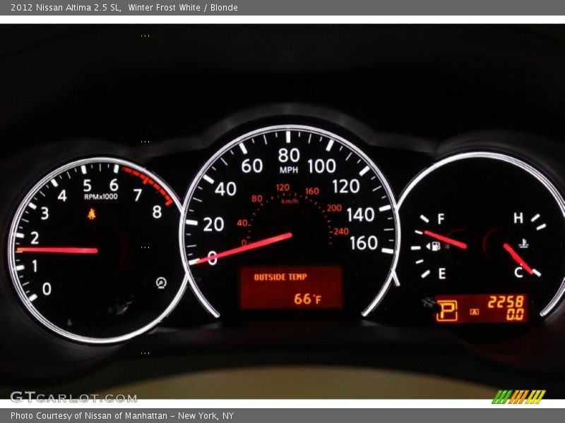 Winter Frost White / Blonde 2012 Nissan Altima 2.5 SL