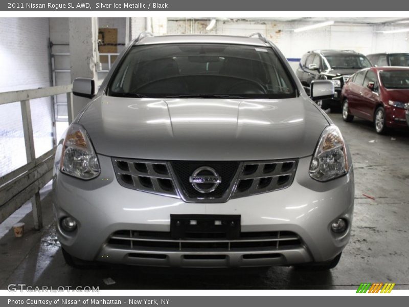 Silver Ice Metallic / Black 2011 Nissan Rogue SL AWD