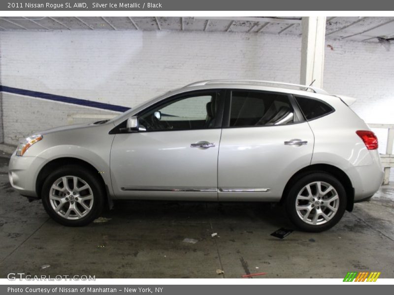 Silver Ice Metallic / Black 2011 Nissan Rogue SL AWD