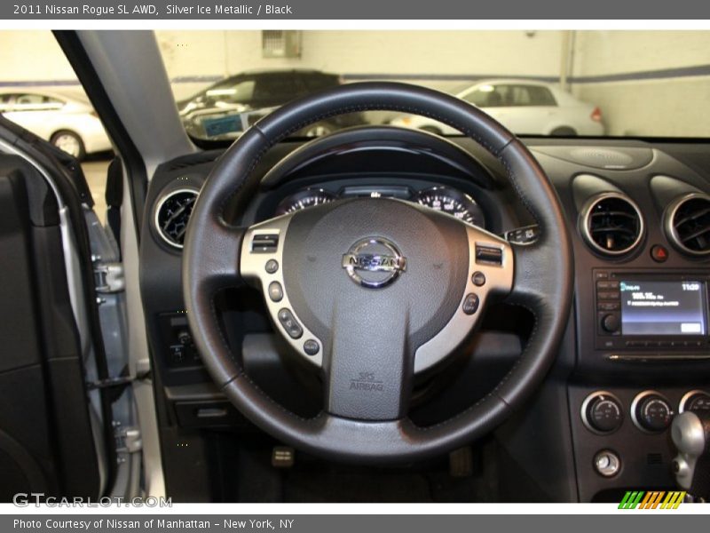 Silver Ice Metallic / Black 2011 Nissan Rogue SL AWD