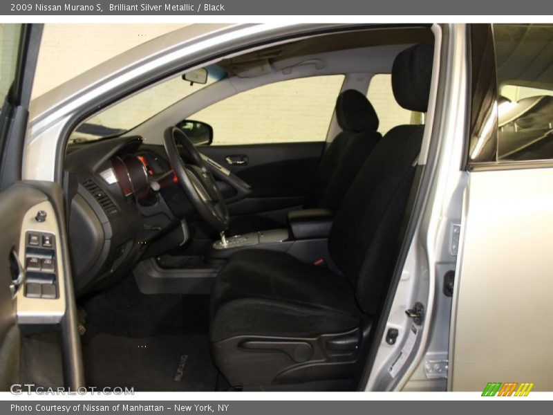 Brilliant Silver Metallic / Black 2009 Nissan Murano S