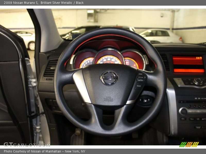 Brilliant Silver Metallic / Black 2009 Nissan Murano S