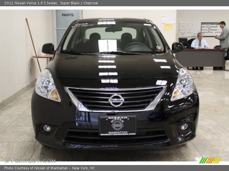 Super Black / Charcoal 2012 Nissan Versa 1.6 S Sedan