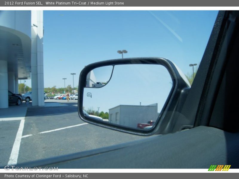 White Platinum Tri-Coat / Medium Light Stone 2012 Ford Fusion SEL
