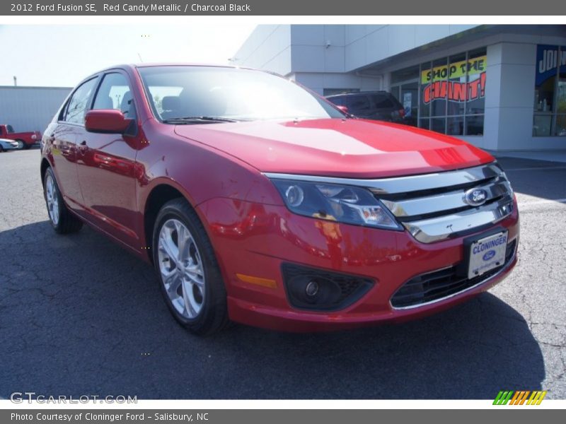 Red Candy Metallic / Charcoal Black 2012 Ford Fusion SE