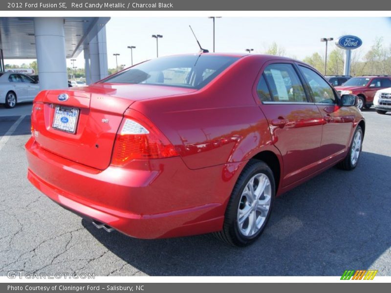 Red Candy Metallic / Charcoal Black 2012 Ford Fusion SE