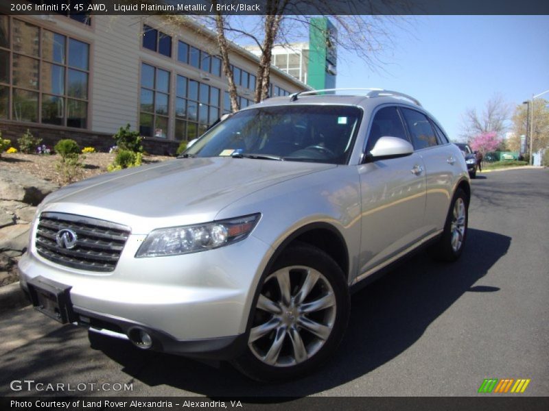 Liquid Platinum Metallic / Brick/Black 2006 Infiniti FX 45 AWD