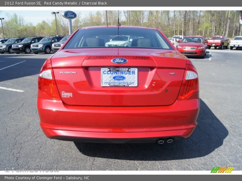Red Candy Metallic / Charcoal Black 2012 Ford Fusion SE