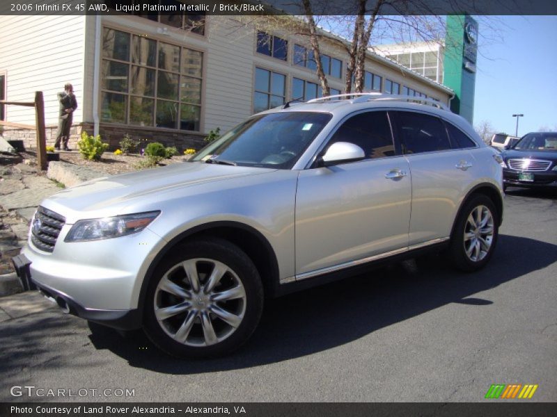 Liquid Platinum Metallic / Brick/Black 2006 Infiniti FX 45 AWD