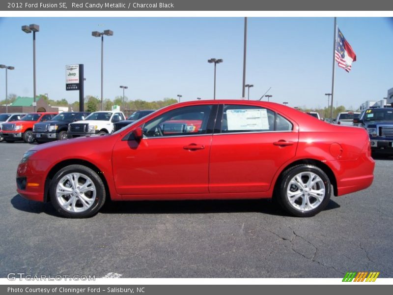 Red Candy Metallic / Charcoal Black 2012 Ford Fusion SE
