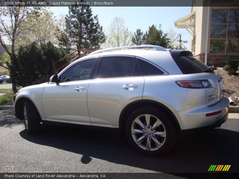 Liquid Platinum Metallic / Brick/Black 2006 Infiniti FX 45 AWD