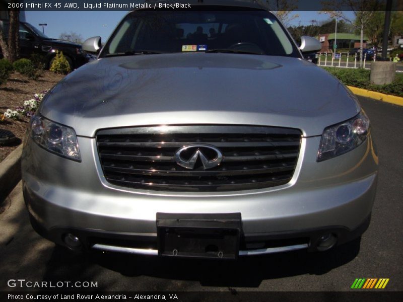 Liquid Platinum Metallic / Brick/Black 2006 Infiniti FX 45 AWD