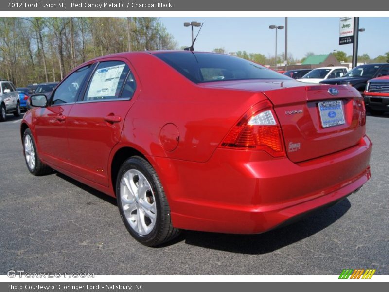 Red Candy Metallic / Charcoal Black 2012 Ford Fusion SE