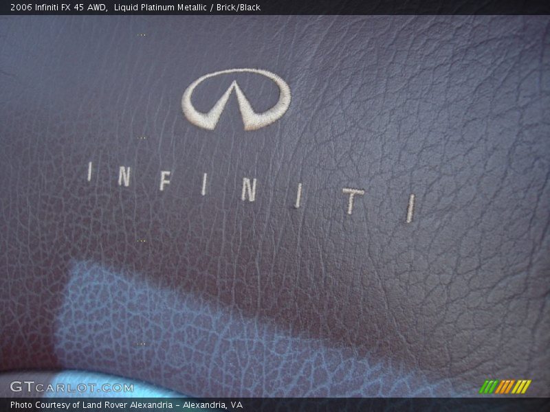 Liquid Platinum Metallic / Brick/Black 2006 Infiniti FX 45 AWD