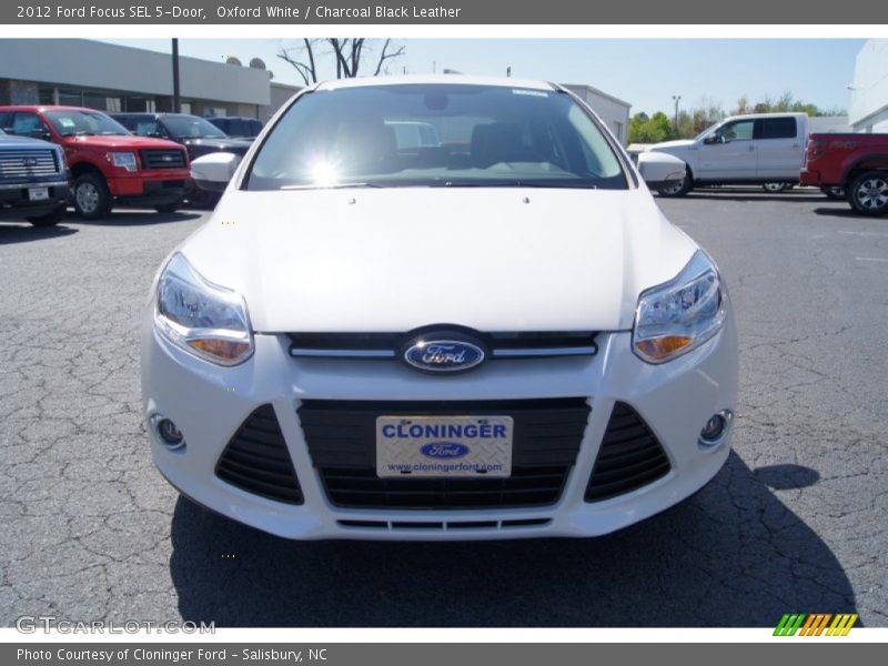Oxford White / Charcoal Black Leather 2012 Ford Focus SEL 5-Door