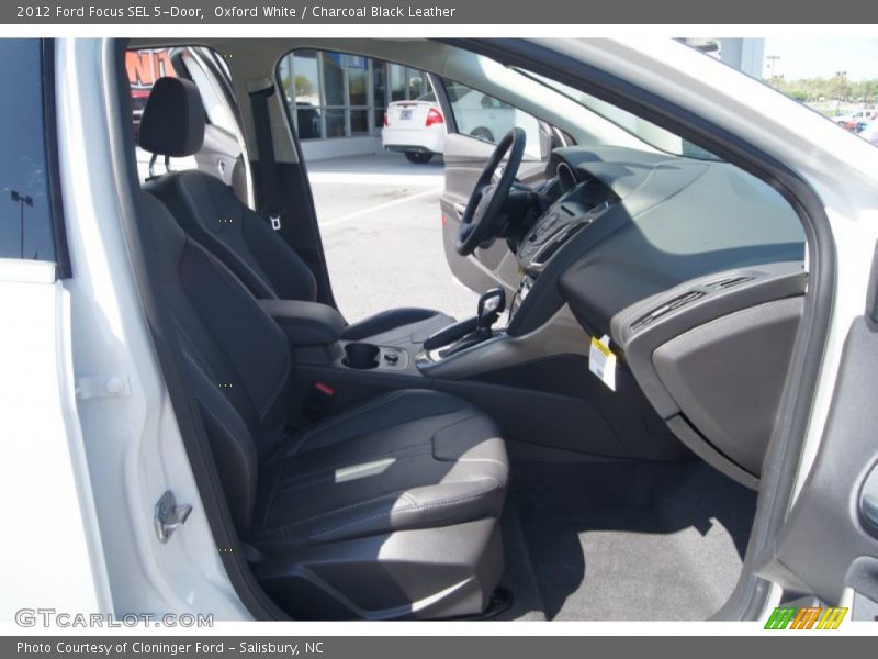 Oxford White / Charcoal Black Leather 2012 Ford Focus SEL 5-Door