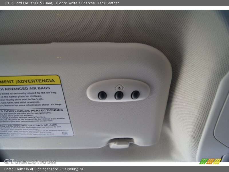 Oxford White / Charcoal Black Leather 2012 Ford Focus SEL 5-Door