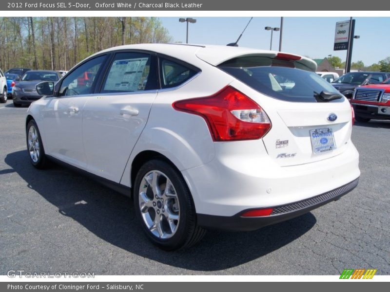 Oxford White / Charcoal Black Leather 2012 Ford Focus SEL 5-Door