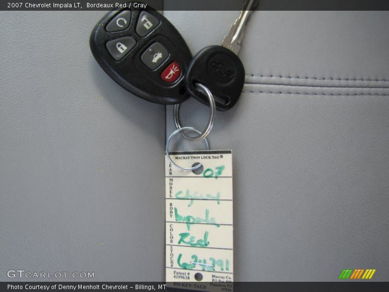 Bordeaux Red / Gray 2007 Chevrolet Impala LT