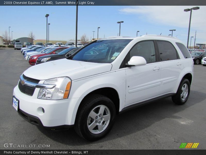 Summit White / Light Gray 2009 Chevrolet Equinox LT AWD
