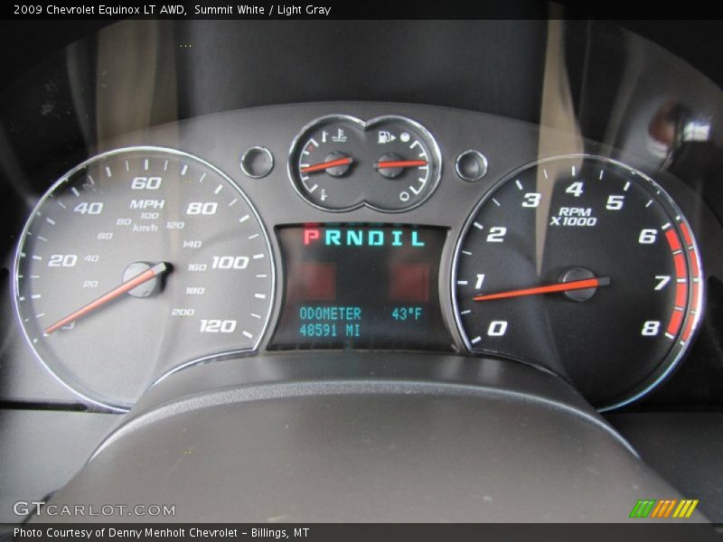 Summit White / Light Gray 2009 Chevrolet Equinox LT AWD