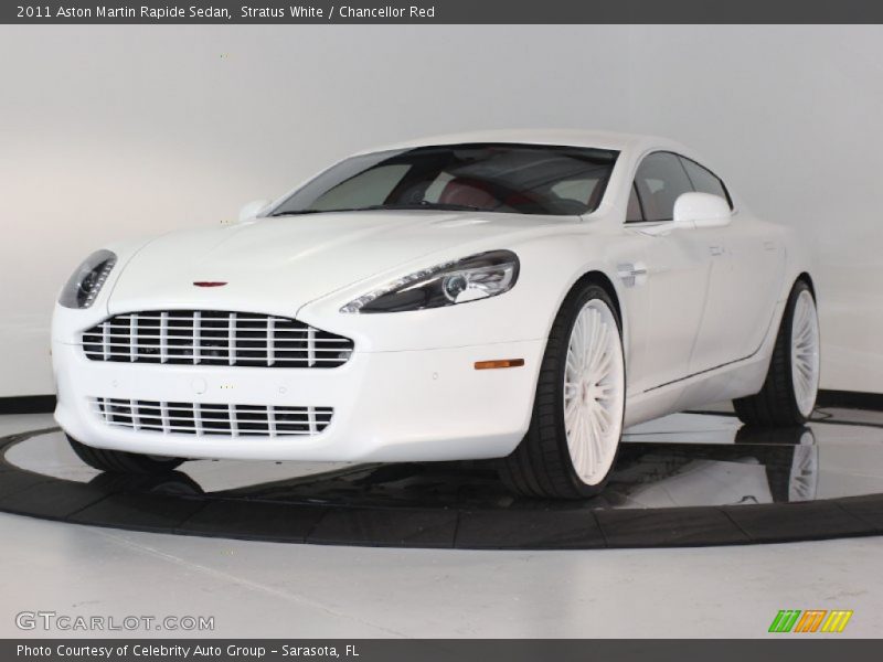 Stratus White / Chancellor Red 2011 Aston Martin Rapide Sedan