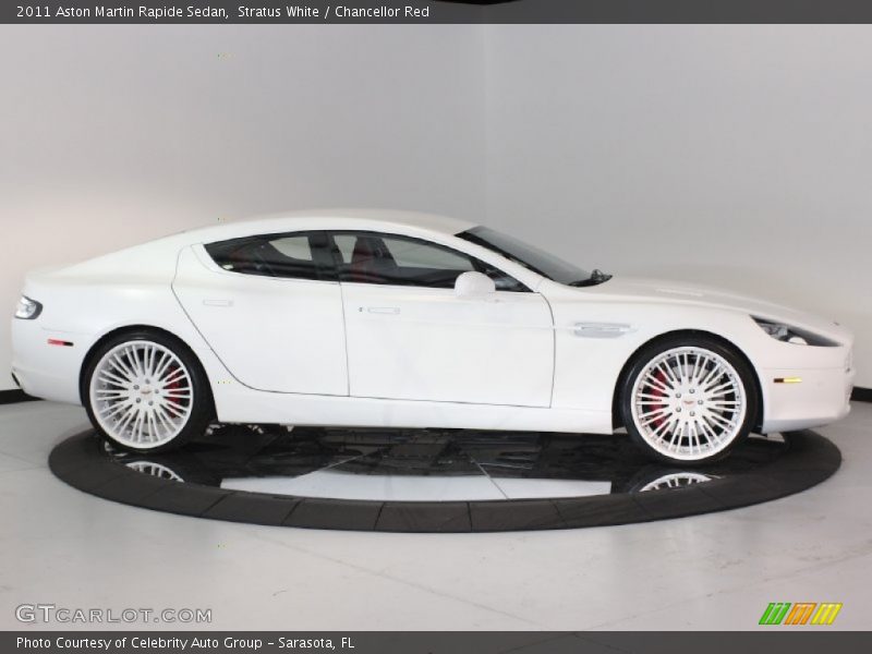 Stratus White / Chancellor Red 2011 Aston Martin Rapide Sedan