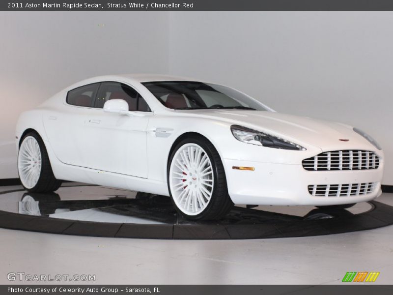 Stratus White / Chancellor Red 2011 Aston Martin Rapide Sedan
